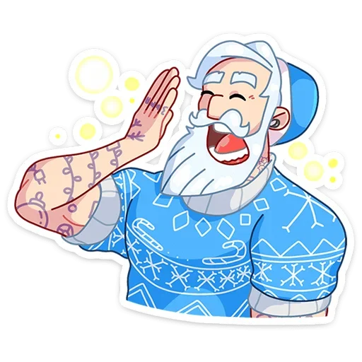 😴 Стикер «Мистер Мороз» для Telegram