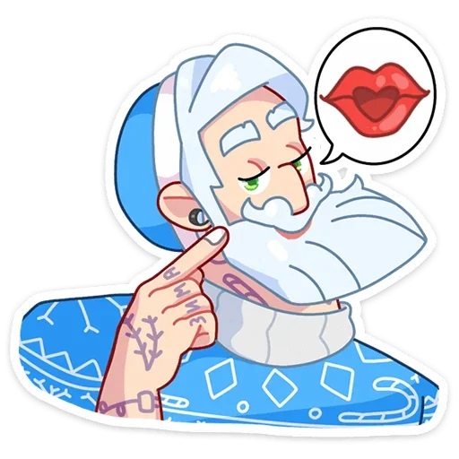 😘 Стикер «Мистер Мороз» для Telegram