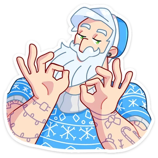👌 Стикер «Мистер Мороз» для Telegram