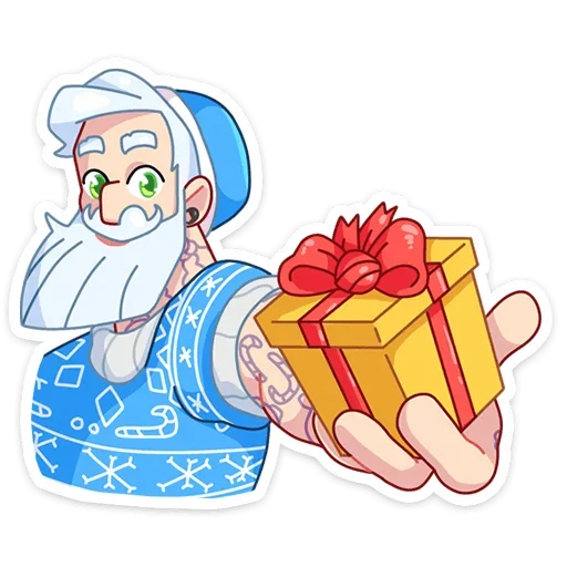 🎁 Стикер «Мистер Мороз» для Telegram