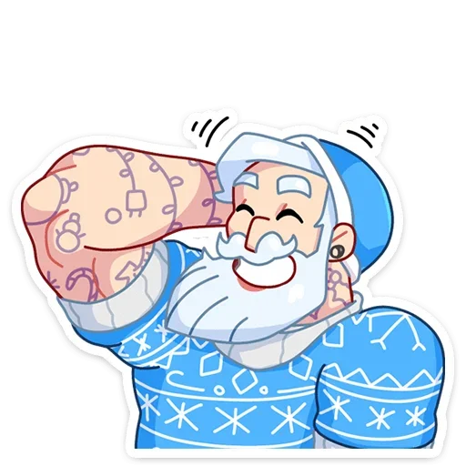 😀 Стикер «Мистер Мороз» для Telegram