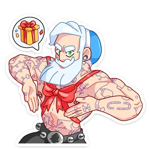 🎁 Стикер «Мистер Мороз» для Telegram