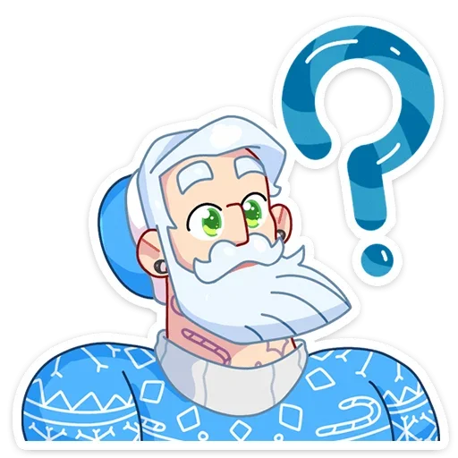 ❓ Стикер «Мистер Мороз» для Telegram