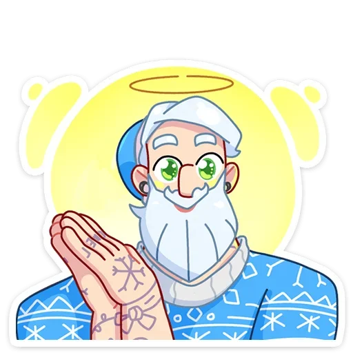 😇 Стикер «Мистер Мороз» для Telegram