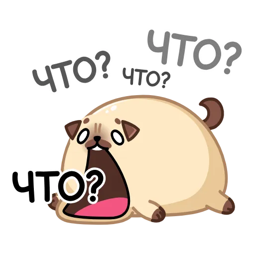 😱 Эмодзи «Анимированный набор эмоджи с мопсом Моши из ВК» для Telegram