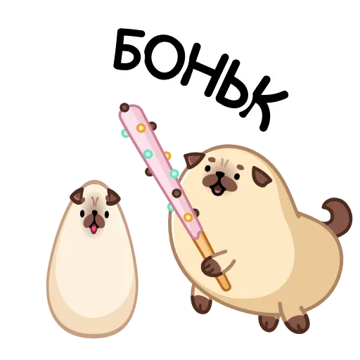 👊 Эмодзи «Мопс Моши» для Telegram