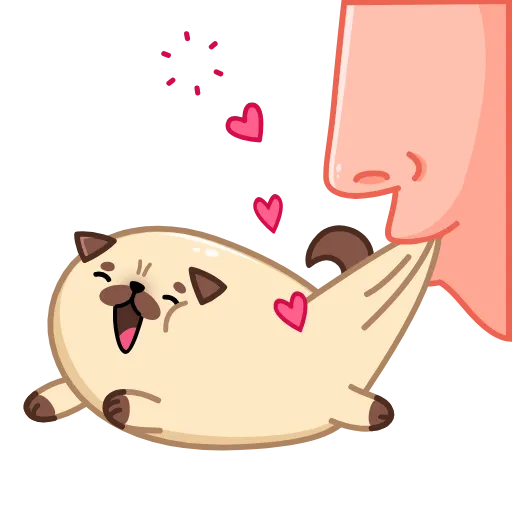🥰 Эмодзи «Мопс Моши» для Telegram