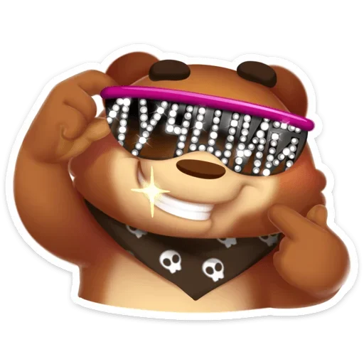 😎 Стикер «Мишка Мотя» для Telegram