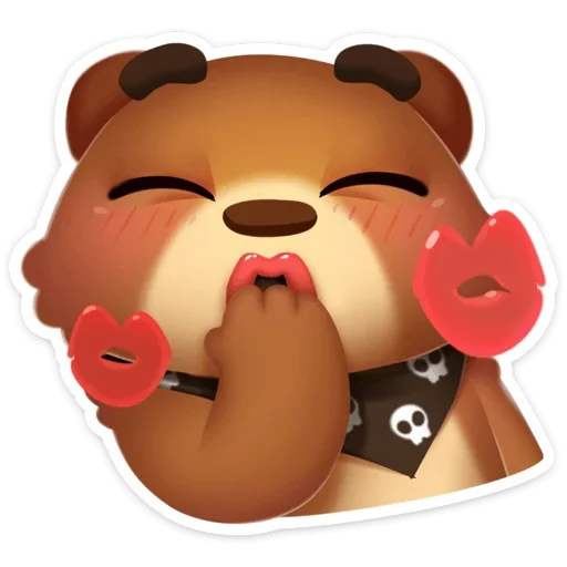 💋 Стикер «Мишка Мотя» для Telegram
