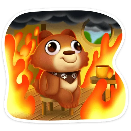 🔥 Стикер «Мишка Мотя» для Telegram