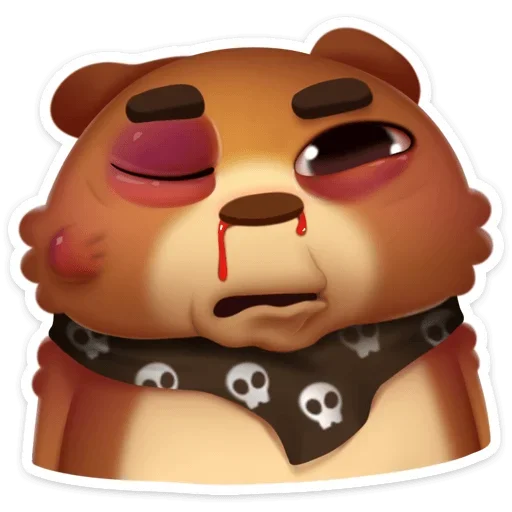 🥴 Стикер «Мишка Мотя» для Telegram