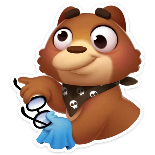 👓 Стикер «Мишка Мотя» для Telegram