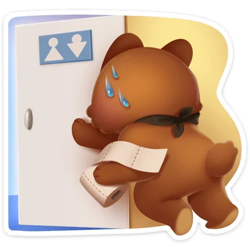 🚽 Стикер «Мишка Мотя» для Telegram