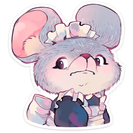 🐭 Стикер «Мышка Мэйд» для Telegram