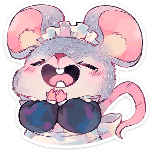🐭 Стикер «Мышка Мэйд» для Telegram