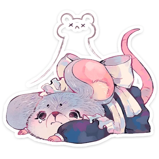 🐭 Стикер «Мышка Мэйд» для Telegram