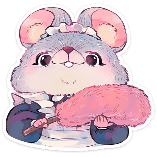 🐭 Стикер «Мышка Мэйд» для Telegram