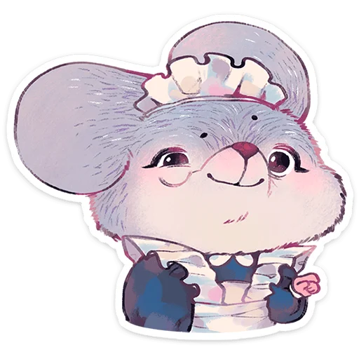 🐭 Стикер «Мышка Мэйд» для Telegram