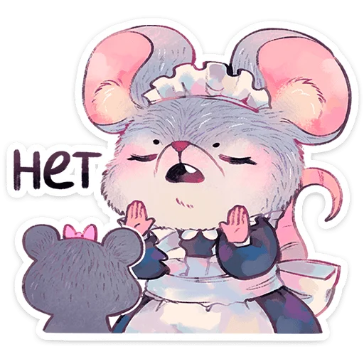 🐭 Стикер «Мышка Мэйд» для Telegram