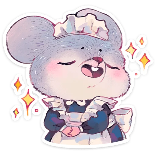 🐭 Стикер «Мышка Мэйд» для Telegram