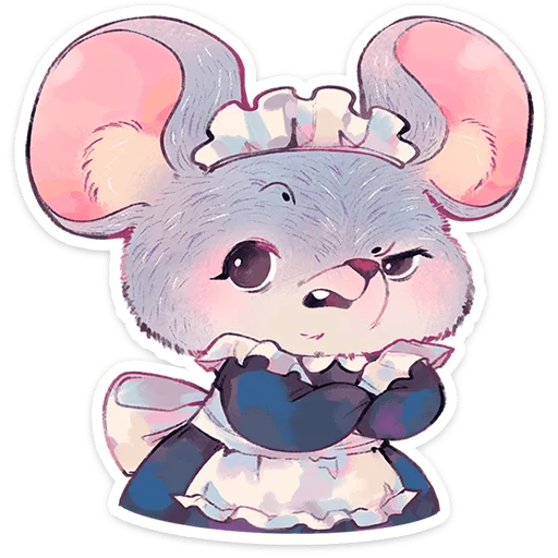 🐭 Стикер «Мышка Мэйд» для Telegram