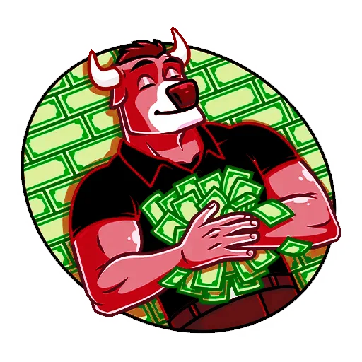 🤑 Стикер «MrBull» для Telegram