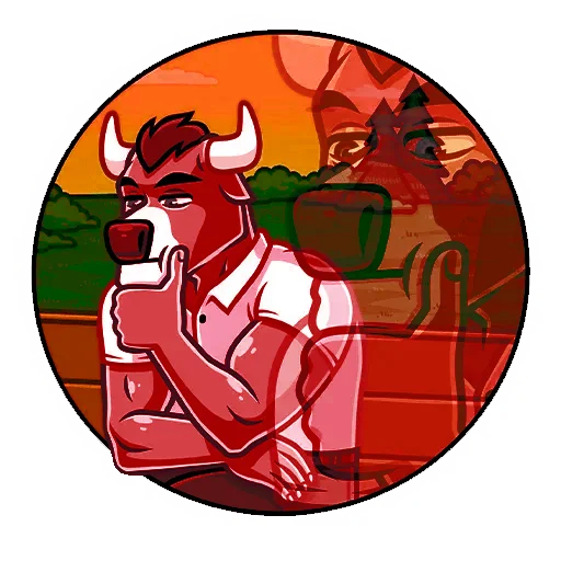 🤔 Стикер «MrBull» для Telegram