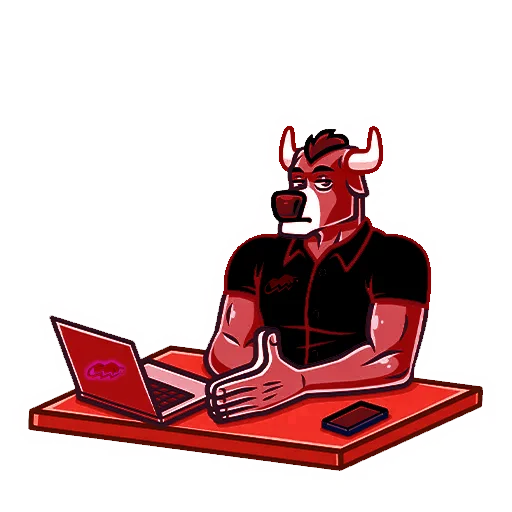 👨‍💻 Стикер «MrBull» для Telegram