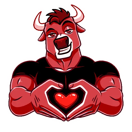 ❤️ Стикер «MrBull» для Telegram