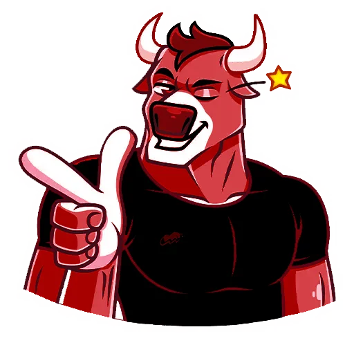 🫵 Стикер «MrBull» для Telegram