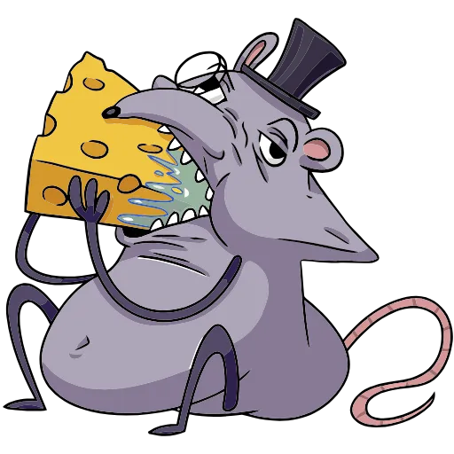 🍽 Эмодзи «Мистер Крыс 2.0» для Telegram