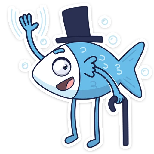 Стикерпак mr. Fish для Telegram — скачать