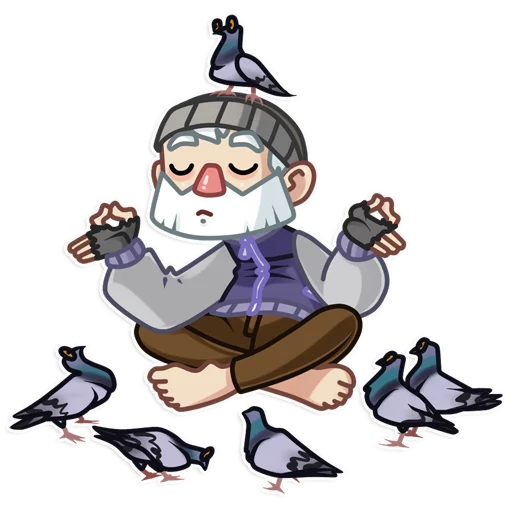 😌 Стикер «Mr. Hobo» для Telegram