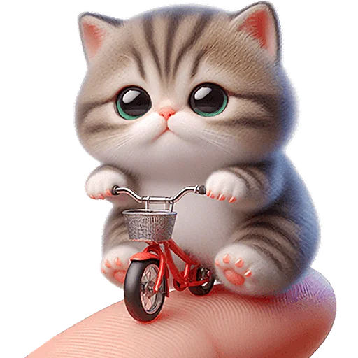 🚲 Стикер «Микро котики» для Telegram