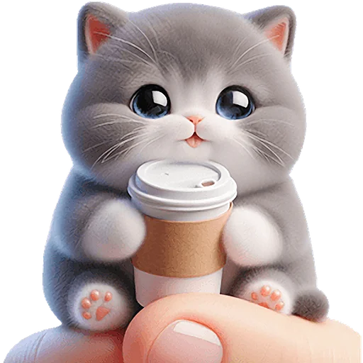 ☕ Стикер «Микро котики» для Telegram