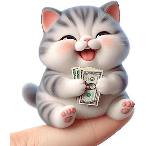💸 Стикер «Микро котики» для Telegram