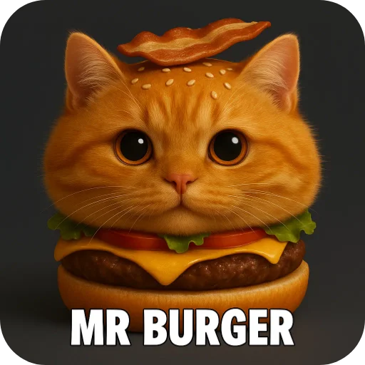 🍔 Стикер «MR KOT» для Telegram