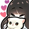 🤗 Эмодзи «💘 love cats - тяночки и котики» для Telegram