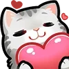 ❤️ Эмодзи «💘 love cats - тяночки и котики» для Telegram