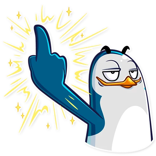 🖕 Стикер «Mr Penguin» для Telegram