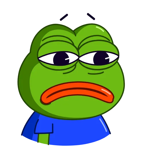 😞 Эмодзи «😏 Mr. Pepe Emoji» для Telegram