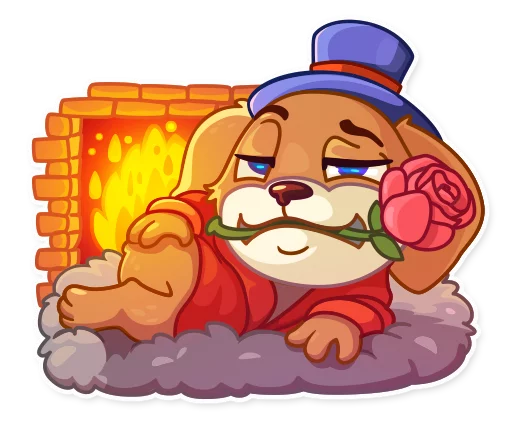 ❤ Стикер «Mr. Pup» для Telegram