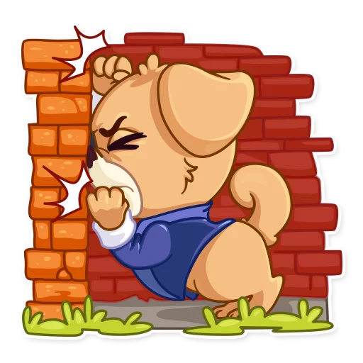 😖 Стикер «Mr. Pup» для Telegram