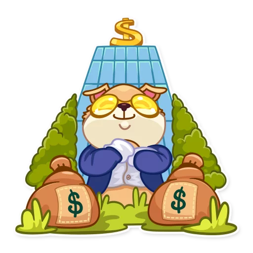 💰 Стикер «Mr. Pup» для Telegram