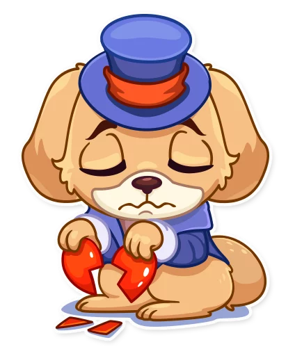 💔 Стикер «Mr. Pup» для Telegram
