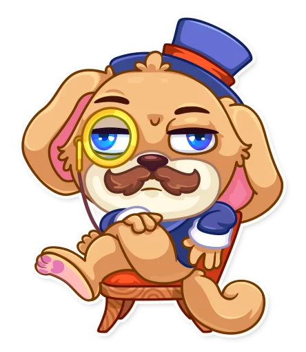 😑 Стикер «Mr. Pup» для Telegram