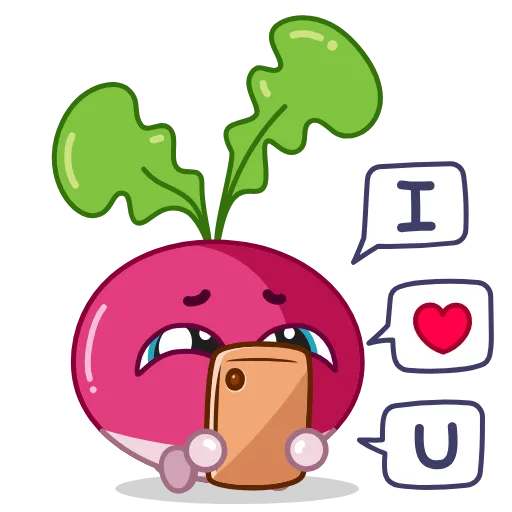 ❤️ Стикер «Radical Radish» для Telegram