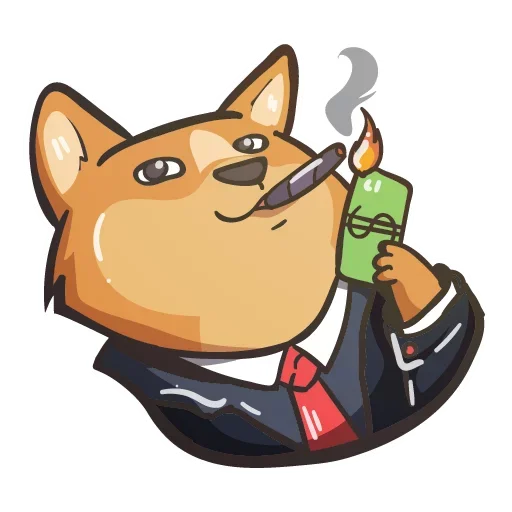 Стикерпак Crypto Doge для Telegram