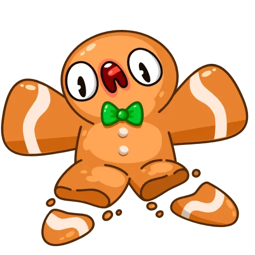 😨 Стикер «Gingerbread Man» для Telegram