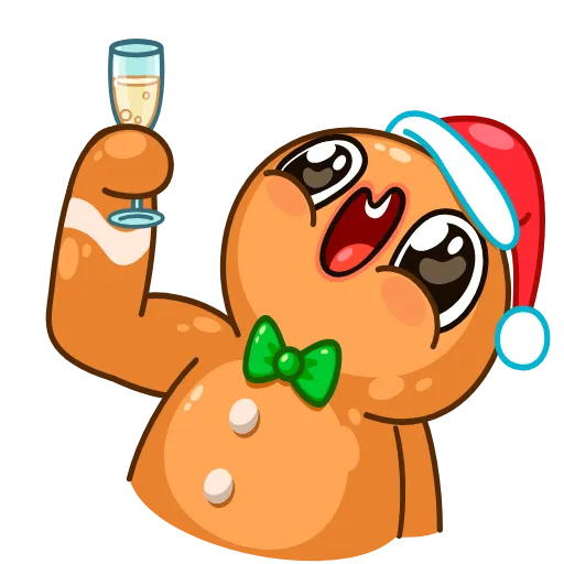 🥂 Стикер «Gingerbread Man» для Telegram